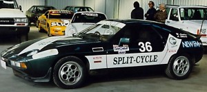 Car #36 Porsche 928. Car #50A Mazda RX7 in the background